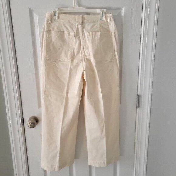 Anthropologie  DL1961 Marianna Hewitt  Hepburn Cream  High Rise Wide-Leg Jeans - - Picture 5 of 10